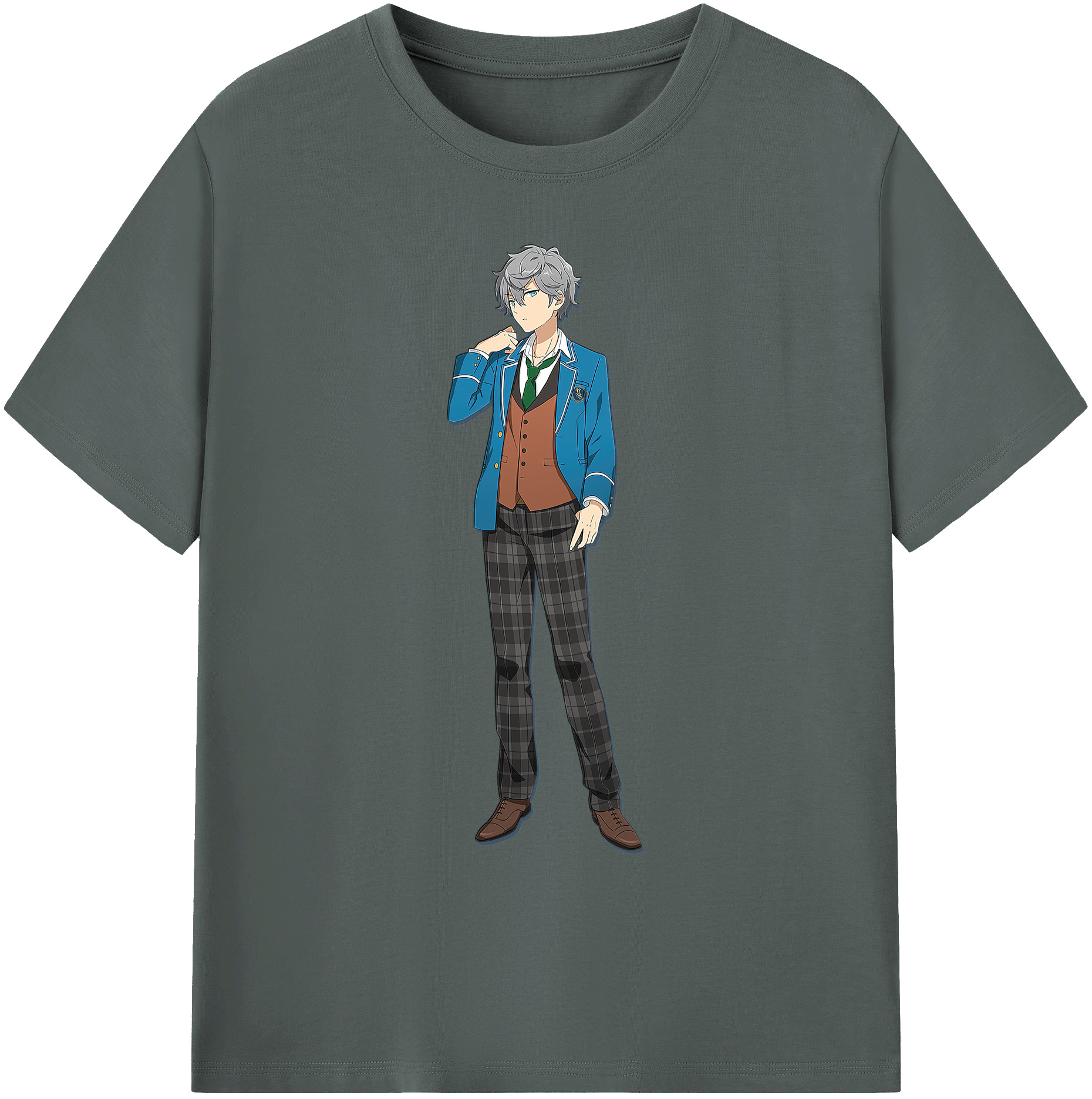 （画像用） あんさんぶるスターズ! Ensemble Stars 綿100％ メンズ半袖Tシャツ｜肌触りやわらか＆通気性